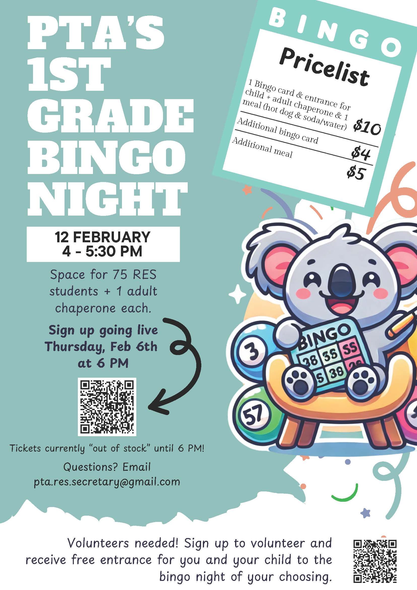 1st Grade Bingo