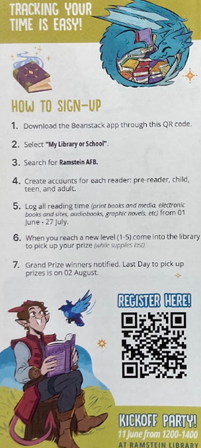 RES summer reading program flyer